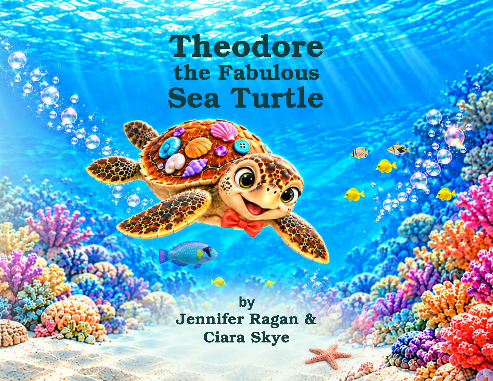 Theodore the Fabulous Sea Turtle book cover, by Jennifer Ragan and Ciara Skye